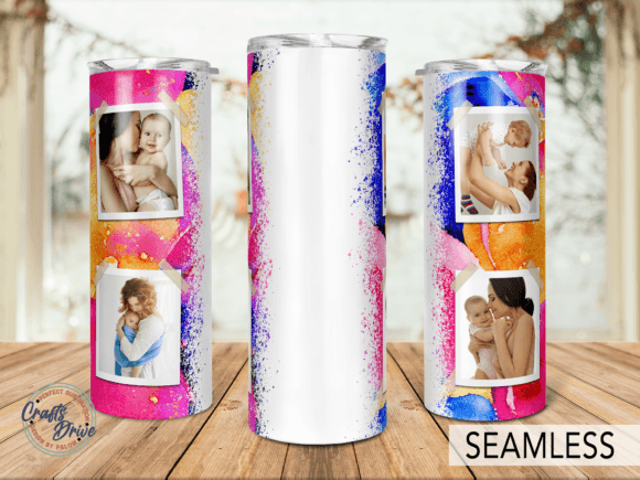 Alcohol Ink Red Pink Gold Tumbler 20oz Graphics