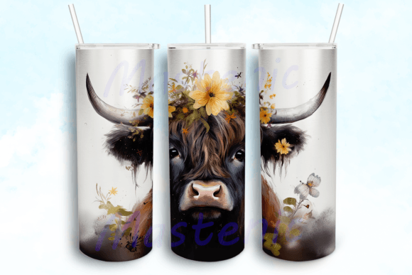 Baby Black Fur Highland Cow Graphics for Crafts
