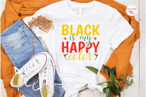 Black Is My Happy Color SVG Design: Graphics for Crafts