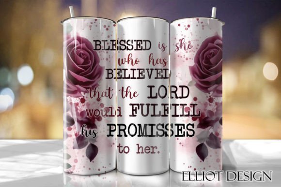 Blessed Floral Tumbler Wrap PNG: Graphics for Crafts & Content