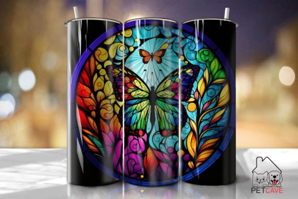 Butterfly Stained Glass Graphics for Crafts
