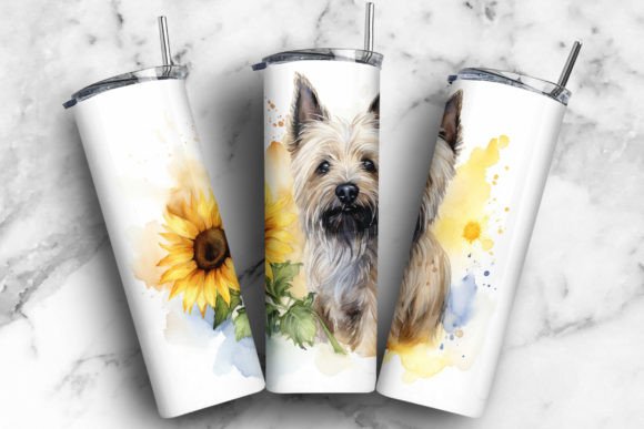 Cairn Terrier Watercolor Tumbler Graphics
