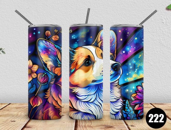 Corgi Tumbler Design 20oz: Graphics & Tumbler Wraps