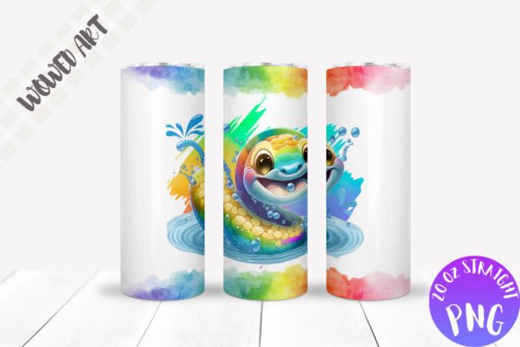 Cute Snake 20 Oz Skinny Tumbler Wrap: Graphics for Crafts-Driven Branding