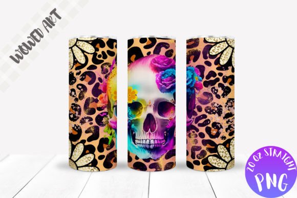 Floral Skull Tumbler Wrap: Graphics for Crafts Brands