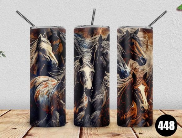 Horse 20oz Skinny Tumbler Graphics for Tumbler Wraps