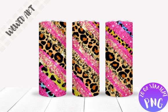 Leopard Print 20 Oz Skinny Tumbler Wrap: Graphics for Crafts-Driven Branding