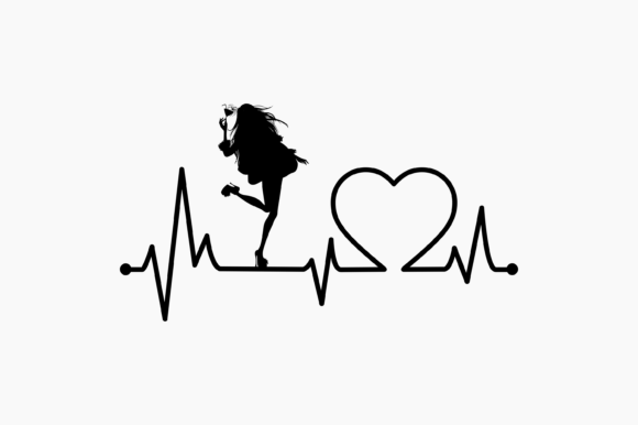 Party Girl Heartbeat: Graphics for Crafts & Content