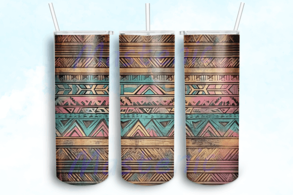 Rustic Aztec 20oz Skinny Tumbler Graphics for Crafts