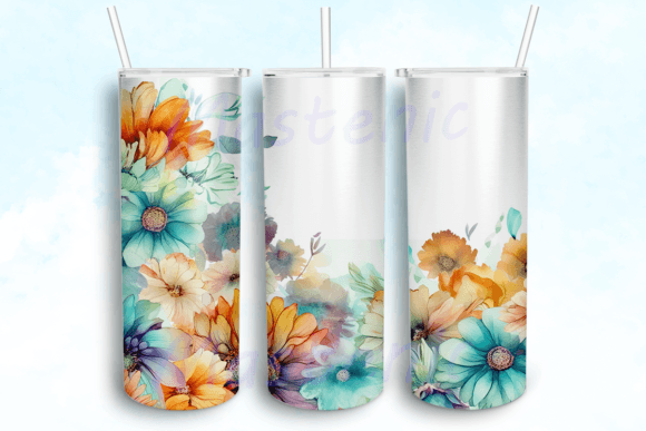 Spring Flowers 20oz Tumbler Wrap: Graphics for Crafts