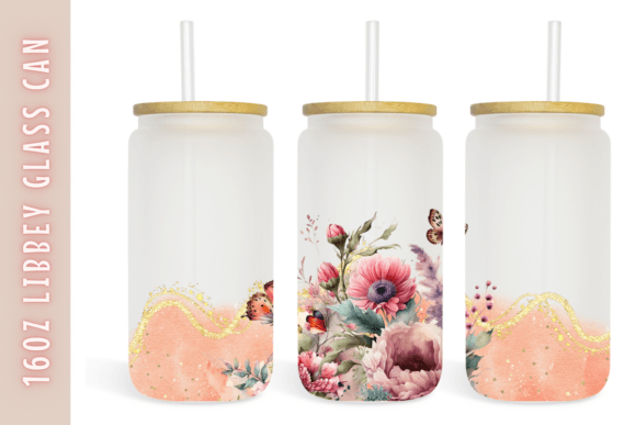 Watercolor Floral Butterfly Graphics & Print Templates